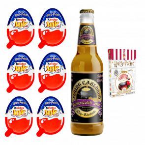 Набір Подарунковий Harry Potter Kinder Joy Funko 6шт + Цукерки Bertie Bott's + Пиво Безалкогольне Elying Gauldron Butterscotch Beer - Retromagaz