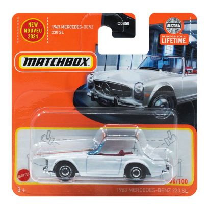 Машинка Большой Город Matchbox 1963 Mercedes-Benz 230 SL Showroom 1:64 HVL11/HVN39 White - Retromagaz