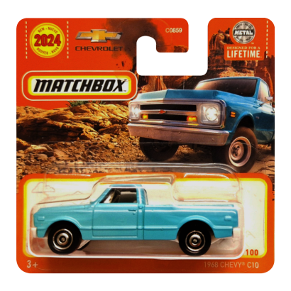 Машинка Большой Город Matchbox 1968 Chevy C10 Adventure 1:64 HVN32 Blue - Retromagaz