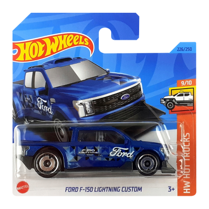 Машинка Базова Hot Wheels Ford F-150 Lightning Custom Hot Trucks 1:64 HKG66 Blue - Retromagaz