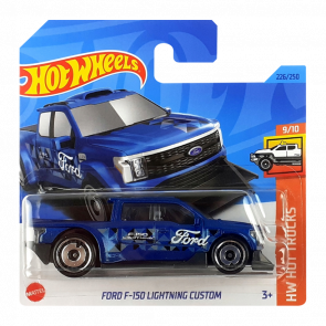 Машинка Базова Hot Wheels Ford F-150 Lightning Custom Hot Trucks 1:64 HKG66 Blue - Retromagaz