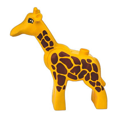 Фигурка Lego Animals Giraffe Adult Small Eyes Squared Pattern Duplo 2259c01pb02 1 4283073 Yellow Б/У - Retromagaz