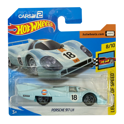 Машинка Базовая Hot Wheels Porsche 917 LH Gulf Project Cars 2 Legends of Speed 1:64 FJV93 Blue - Retromagaz