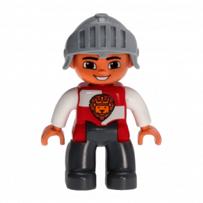 Фігурка Lego Boy Ville Castle Dark Bluish Grey Legs Red Duplo 47394pb179 Б/У