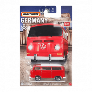 Тематическая Машинка Matchbox 1970 Volkswagen T2 Bus Germany 1:64 HVT70/HVV22 Red - Retromagaz