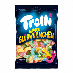 Конфеты Жевательные Trolli Sour Glowworms Кислые Светлячки 150g