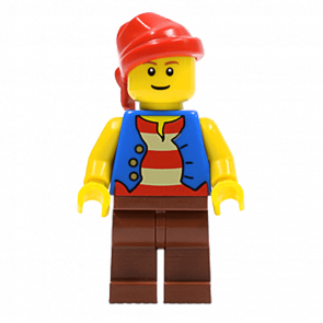 Фигурка Lego Pirates 973pb0525 Pirate Blue Vest Adventure pi137a pi137b Б/У - Retromagaz