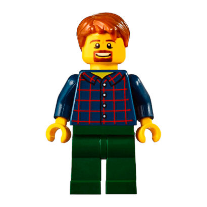 Фігурка Lego People 973pb2513 Man with Plaid Button Shirt City twn371 Б/У - Retromagaz