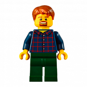 Фигурка Lego People 973pb2513 Man with Plaid Button Shirt City twn371 Б/У