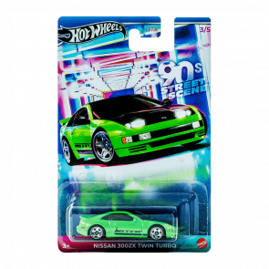 Тематична Машинка Hot Wheels Nissan 300ZX Twin Turbo '90s Street Scene 1:64 JCB59 Green - Retromagaz