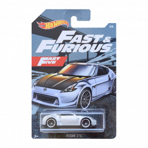 Тематическая Машинка Hot Wheels Nissan 370Z Fast & Furious 1:64 FYY52 Silver - Retromagaz