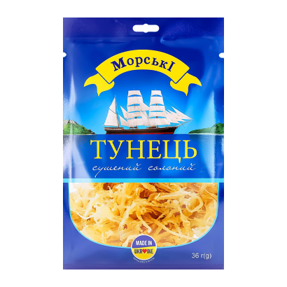 Снеки Рыбные Морские Тунец Сушеный Соленый 36g - Retromagaz