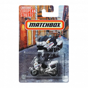 Тематическая Машинка Matchbox BMW R1200 RT-8 Police European Streets 1:64 HVV05/HVV29 White - Retromagaz