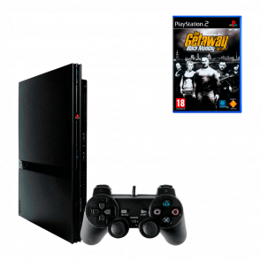 Набор Консоль Sony PlayStation 2 Slim SCPH-7xxx Europe Black Б/У + Игра The Getaway Monday Английская Версия