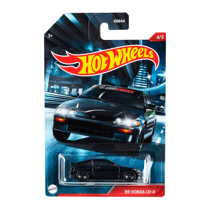 Тематическая Машинка Hot Wheels '88 Honda CR-X Cult Racers 1:64 GRP21 Black - Retromagaz