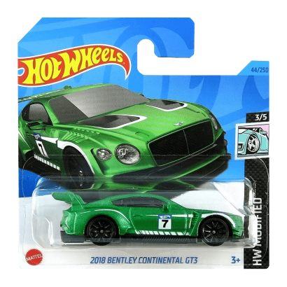 Машинка Базовая Hot Wheels 2018 Bentley Continental GT3 Modified 1:64 HKH84 Green - Retromagaz