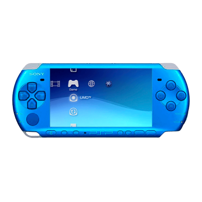 Консоль Sony PlayStation Portable Slim PSP-3ххх Модифицированная 32GB Blue + 5 Встроенных Игр Б/У - Retromagaz