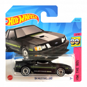 Машинка Базовая Hot Wheels '84 Mustang SVO The `80S 1:64 HKJ60 Black