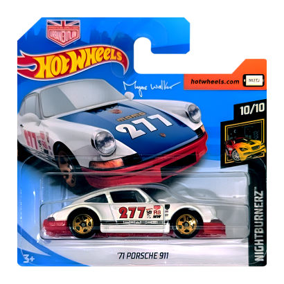 Машинка Базовая Hot Wheels '71 Porsche 911 Magnus Walker Nightburnerz 1:64 FKB02 White - Retromagaz