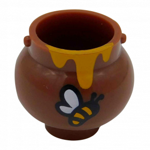 Посуда Lego Pot Small with Handle Holders and Dripping Honey and Bee 98374pb01 6037730 Reddish Brown Б/У