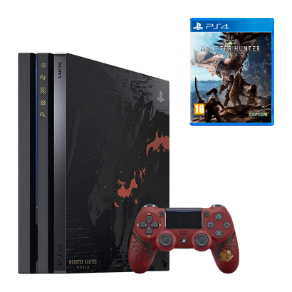 Консоль Sony PlayStation 4 Pro CUH-70-71xx Monster Hunter World Limited Edition 1TB Black Б/У - Retromagaz