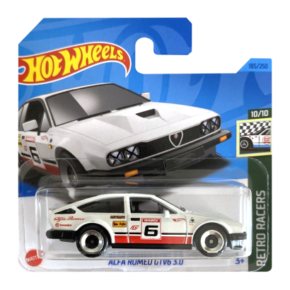 Машинка Базовая Hot Wheels Alfa Romeo GTV6 3.0 Retro Racers 1:64 HKJ83 White - Retromagaz