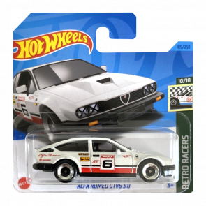 Машинка Базова Hot Wheels Alfa Romeo GTV6 3.0 Retro Racers 1:64 HKJ83 White - Retromagaz