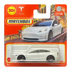 Машинка Большой Город Matchbox Tesla Model 3 Metro 1:64 HVN50 White - Retromagaz