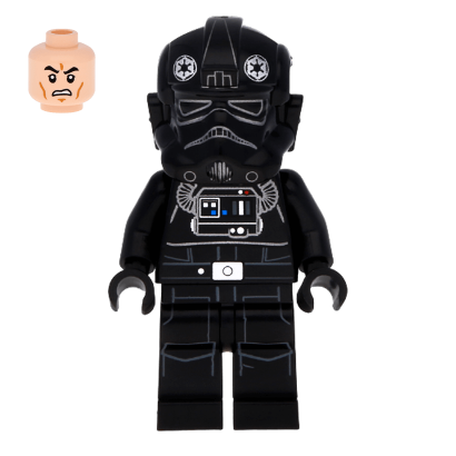 Фигурка Lego Империя Tie Fighter Pilot Light Nougat Head with Face Pattern Star Wars sw0543 Б/У - Retromagaz