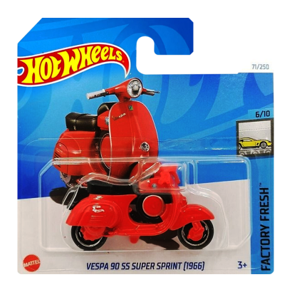 Машинка Базовая Hot Wheels Vespa 90 SS Super Sprint (1966) Factory Fresh 1:64 HRY52 Red - Retromagaz