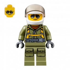 Фігурка Lego Volcano Explorers 973pb2453 Male Worker Suit with Harness City cty0697 Б/У