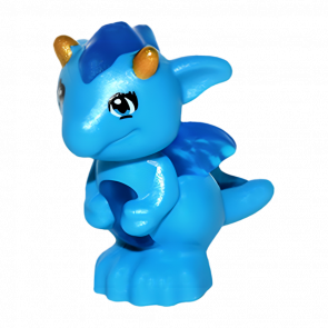 Фигурка Lego Воздух Dragon Elves Baby with Molded Trans-Dark Blue Stomach Spines Animals 26090pb05 Dark Azure Б/У