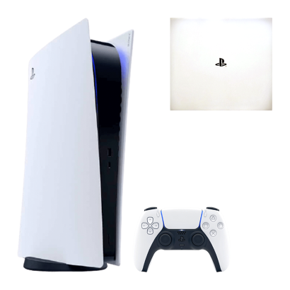 Набір Консоль Sony PlayStation 5 Digital Edition 825GB White Б/У  + Коробка - Retromagaz