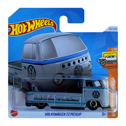 Машинка Базовая Hot Wheels Volkswagen T2 Pickup Hot Trucks 1:64 HTD04 Grey - Retromagaz