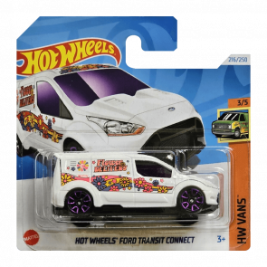 Машинка Базовая Hot Wheels Ford Transit Connect Treasure Hunts Vans 1:64 HTF26 White - Retromagaz