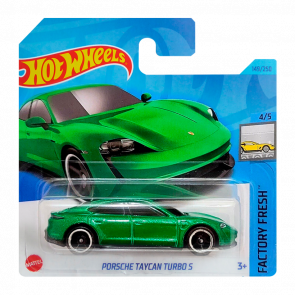 Машинка Базова Hot Wheels Porsche Taycan Turbo S Factory Fresh 1:64 HKJ31 Green - Retromagaz