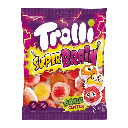 Цукерки Жувальні Trolli Super Brain Halloween 150g - Retromagaz