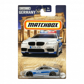 Тематическая Машинка Matchbox BMW M5 Police Germany 1:64 HVV05/HVV38 Silver - Retromagaz