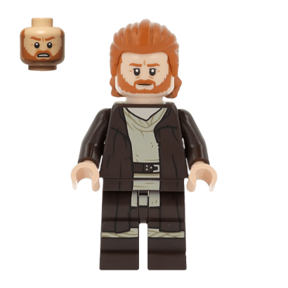 Фигурка Lego Джедай Obi-Wan Kenobi Dark Brown Robe Star Wars sw1227 Б/У - Retromagaz