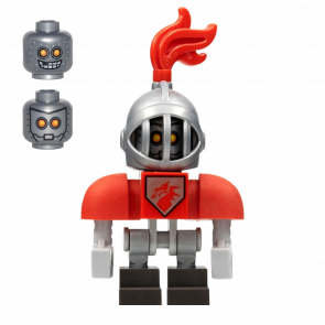 Фігурка Lego Denizens of Knighton Macy Bot Red Shoulders Flat Silver Helmet Nexo Knights nex049 Б/У