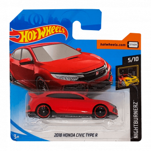 Машинка Базова Hot Wheels 2018 Honda Civic Type R Nightburnerz 1:64 FYB72 Red - Retromagaz