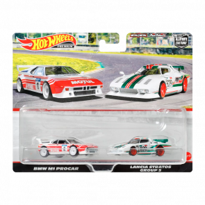 Машинка Premium Hot Wheels BMW M1 Procar / Lancia Stratos Group 5 2-Packs 1:64 HFF30 White 2шт - Retromagaz