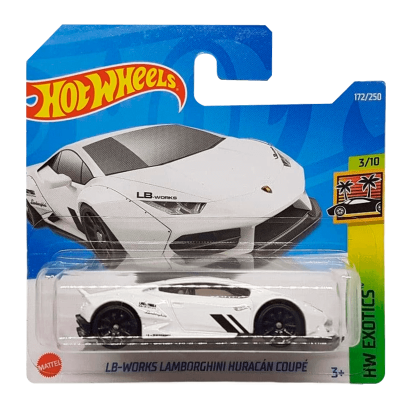 Машинка Базова Hot Wheels LB-Works Lamborghini Huracan Coupe Exotics 1:64 HCT97 White - Retromagaz