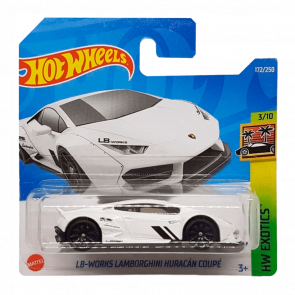 Машинка Базова Hot Wheels LB-Works Lamborghini Huracan Coupe Exotics 1:64 HCT97 White - Retromagaz