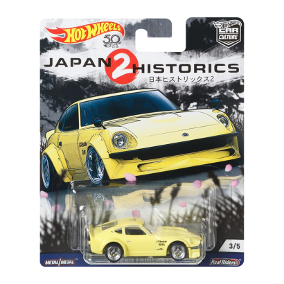 Машинка Premium Hot Wheels Nissan Nissan Fairlady Z Standart Japan Historics 1:64 FLC08 Yellow 1шт - Retromagaz