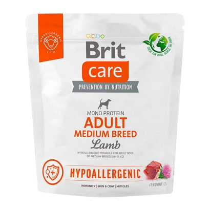 Сухий Корм для Собак з Харчовою Алергією Brit Care Adult Medium Breed Ягня 1kg - Retromagaz