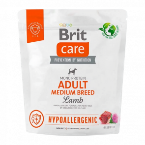 Сухий Корм для Собак з Харчовою Алергією Brit Care Adult Medium Breed Ягня 1kg