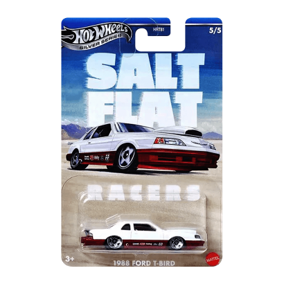 Тематична Машинка Hot Wheels 1988 Ford T-Bird Salt Flat Racers 1:64 JBY85 White - Retromagaz