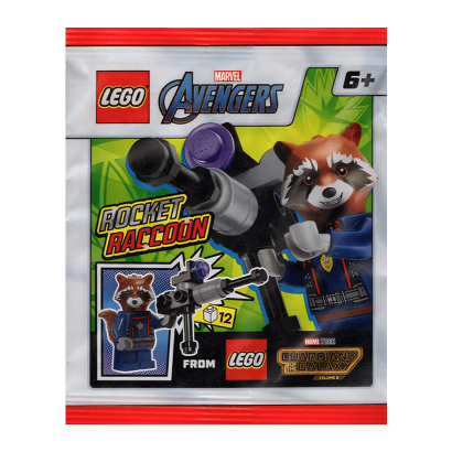 Конструктор Lego Фігурка Rocket Raccoon Paper Bag Super Heroes 242404 sh0875 Новый - Retromagaz