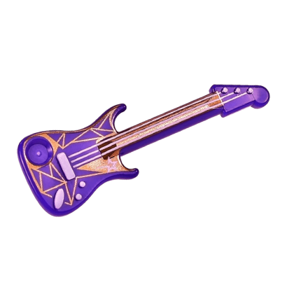 Искусство Lego Guitar Electric with White Strings and Star 11640pb02 6114319 Dark Purple Б/У - Retromagaz